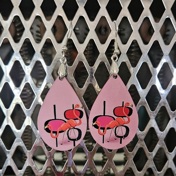 Atomic MCM Flamingo Earrings - Picture 1 of 2